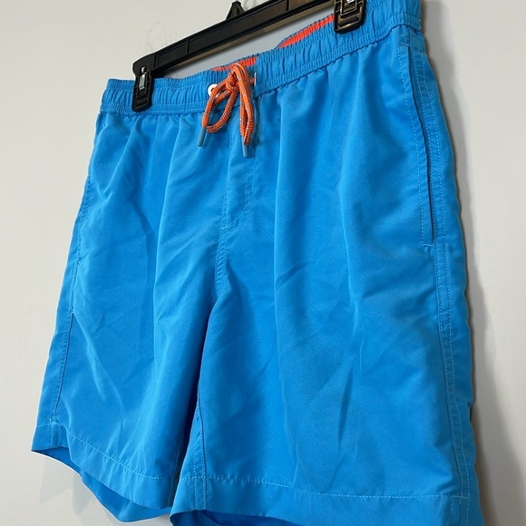 Maamgic Swim Trunks Shorts Lined Bright Blue Mesh Size Medium Quick Dry - Picture 2 of 8